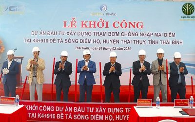 Xây lắp Đại Lâm Mộc khởi công xây dựng trạm bơm chống ngập Mai Diêm